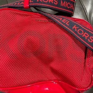 Red Michael Kors purse